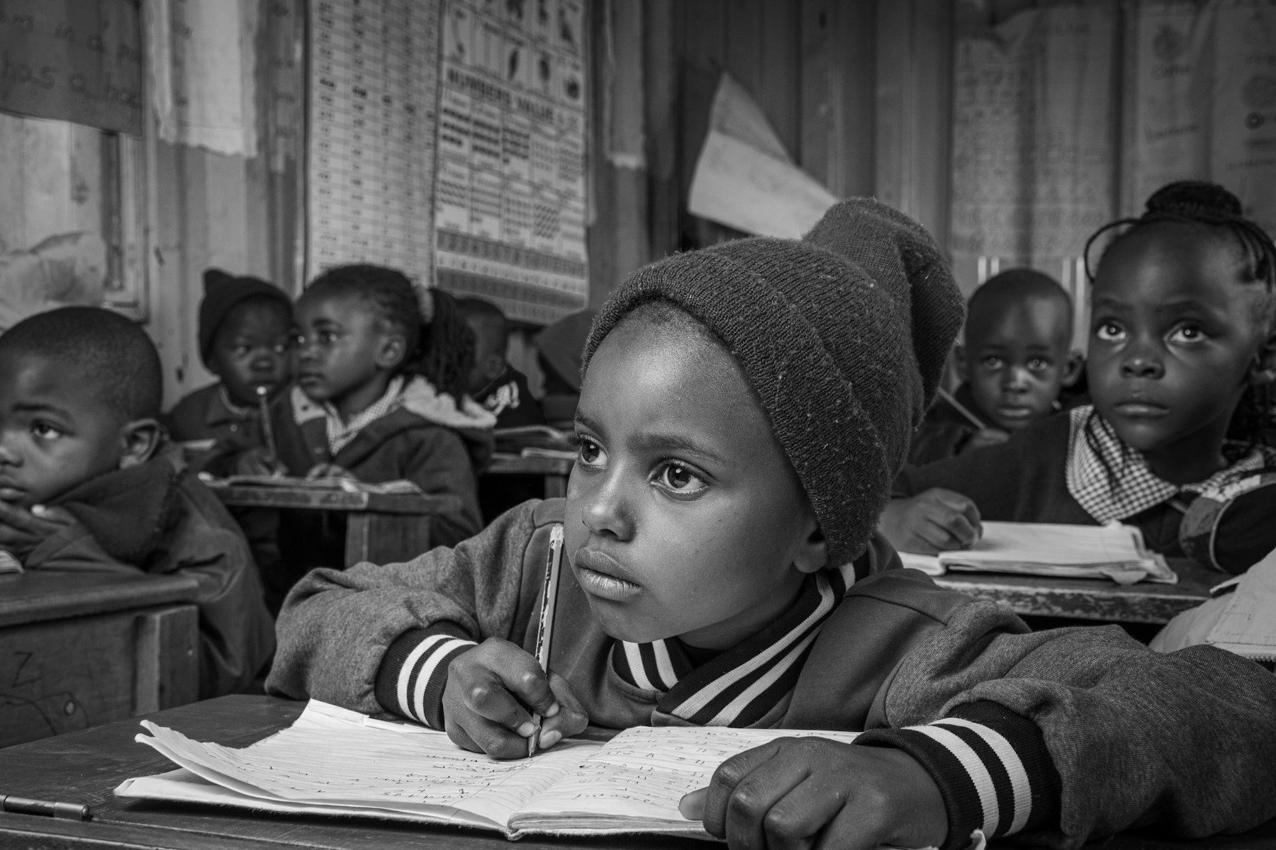 Young people working together at a study table